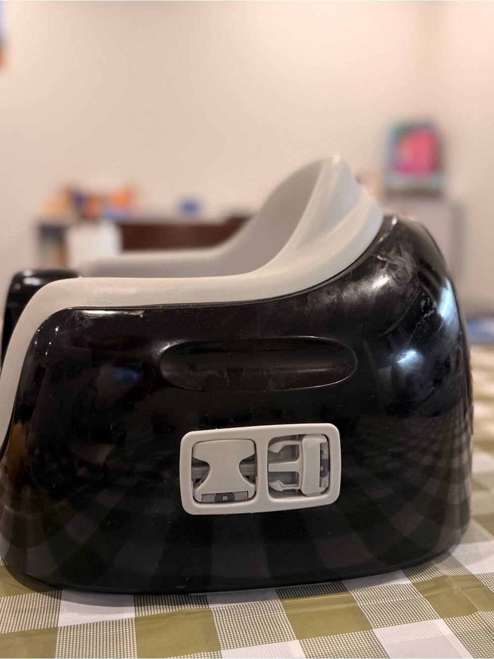Black and Gray Bumbo Baby Seat